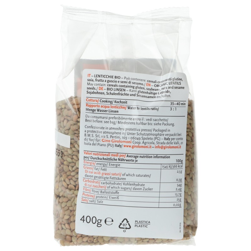 LENTICCHIE DI MONTAGNA 400GR GIR.