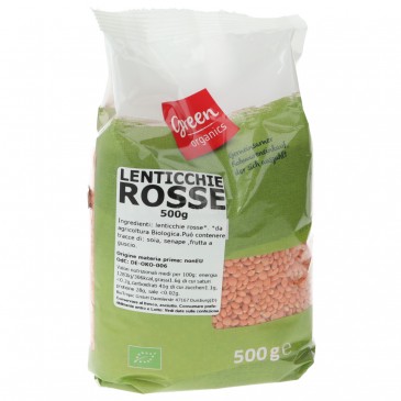 LENTICCHIE ROSSE 500G GREEN ORG. LENTICCHIE ROSSE 500G GREEN ORG.