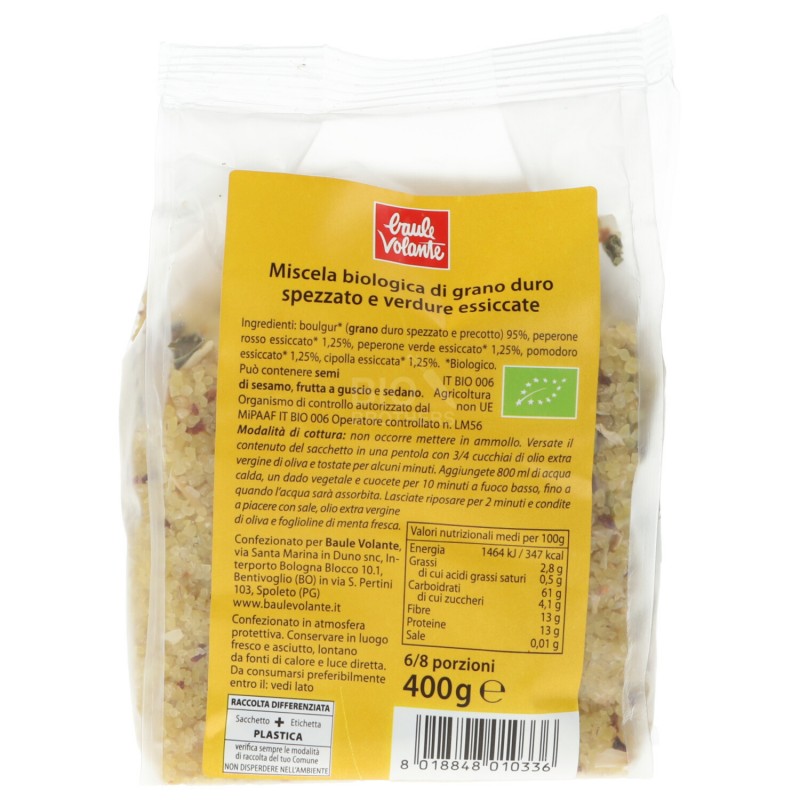 TABOULE BOULGUR C/VERDURE 400G BAUL