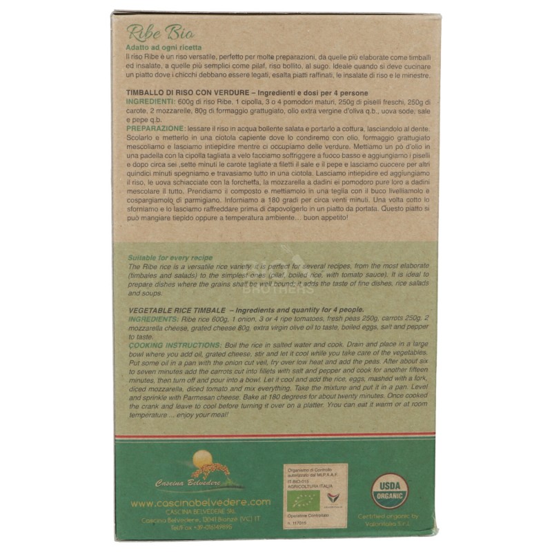 RISO RIBE BIANCO 1KG CASCINA BELVEDERE