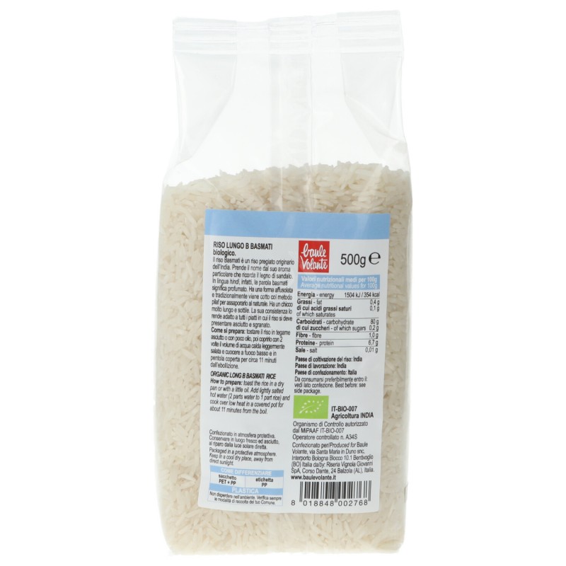 RISO B.CO BASMATI 500GR BAULE 