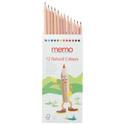 12 PASTELLI COLORATI NATURALI MEMO