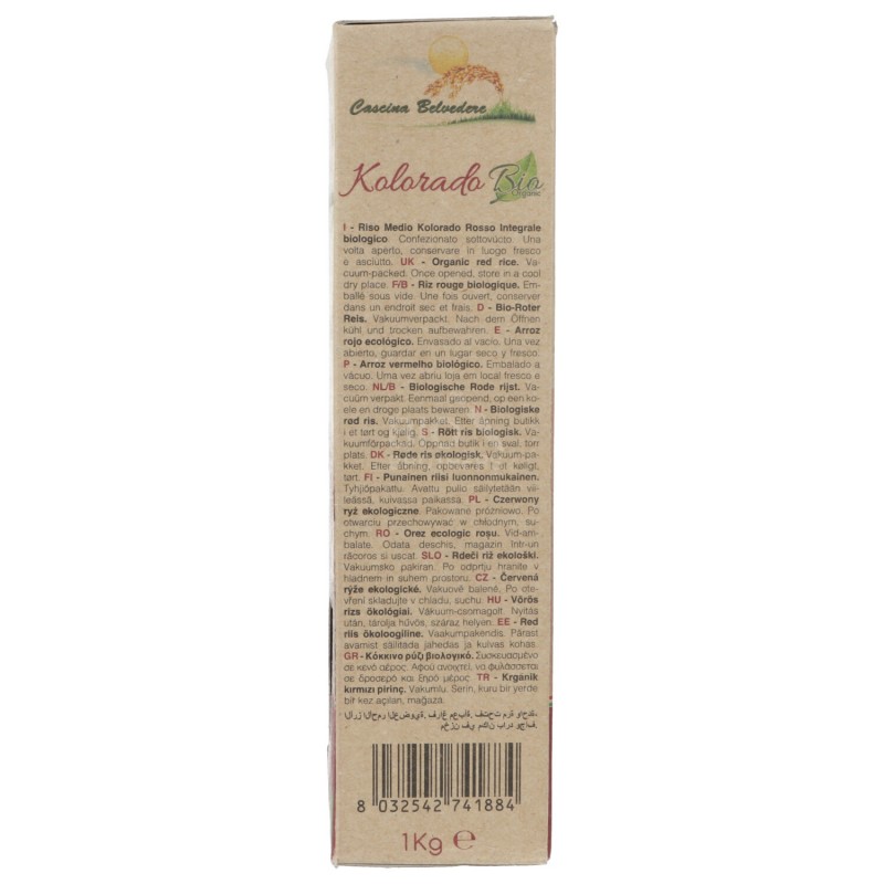 Riso rosso kolorado biologico