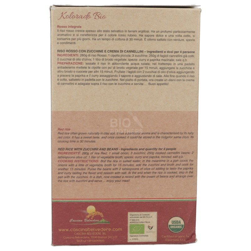 Riso rosso kolorado biologico