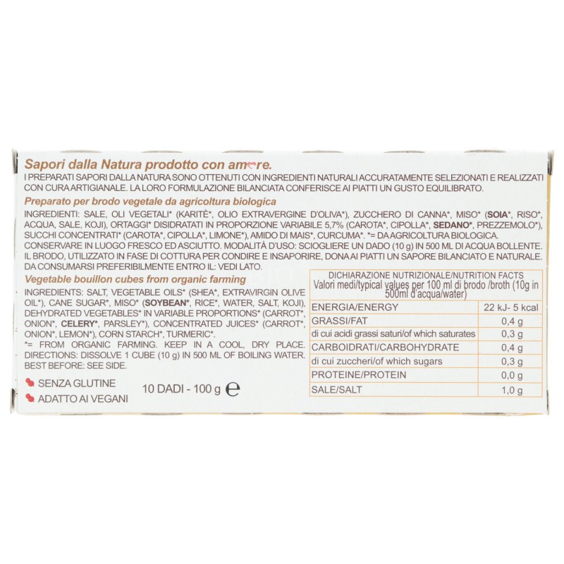 Dado vegetale senza lievito