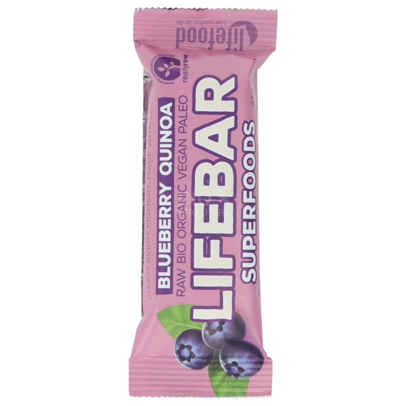 LIFEBAR MIRTILLO+QUINOA 47G LIFEFOOD