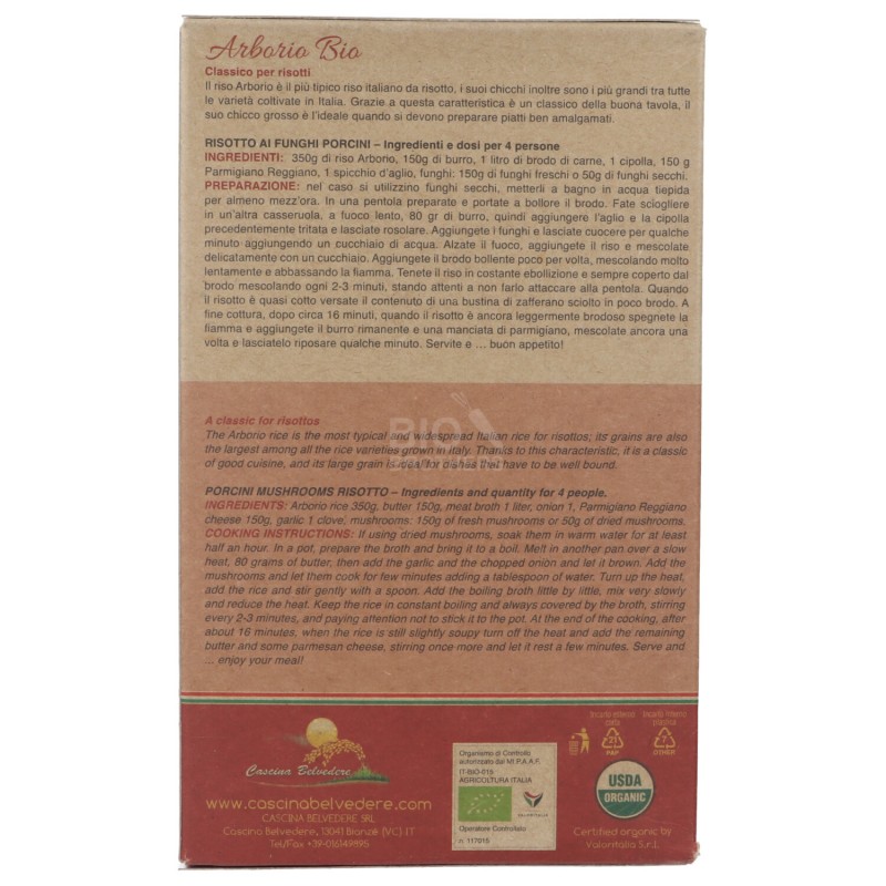 RISO ARBORIO 1KG CASCINA BEL.