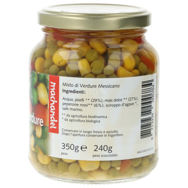 Misto di verdure bio al naturale tipo messicano