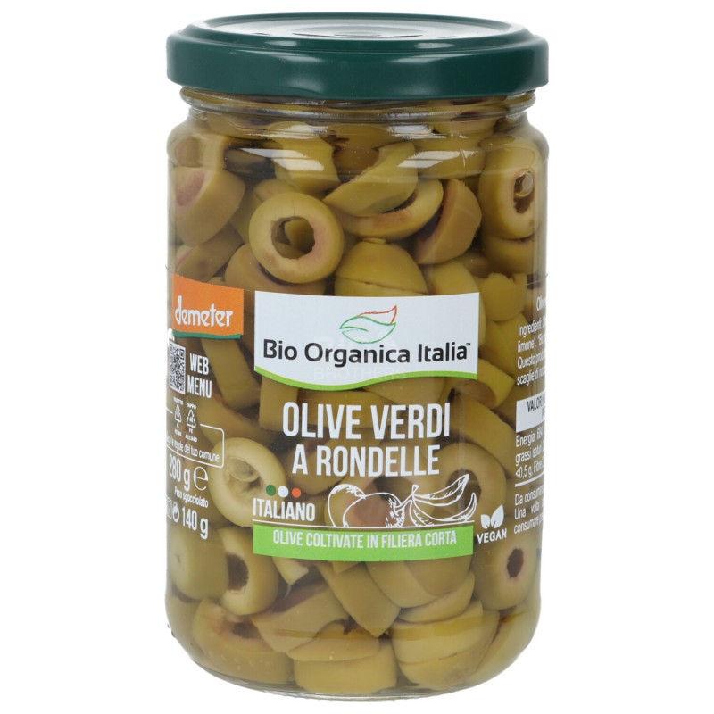 OLIVE VERDI RONDELLE SAL. 280G ORG