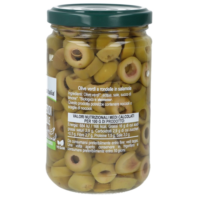 OLIVE VERDI RONDELLE SAL. 280G ORG