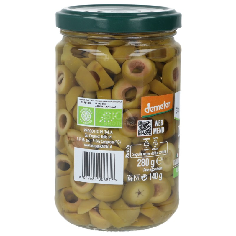 OLIVE VERDI RONDELLE SAL. 280G ORG