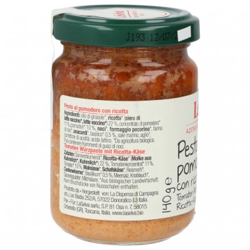 PESTO ROSSO CON RICOTTA 140G LASELVA PESTO ROSSO CON RICOTTA 140G LASELVA