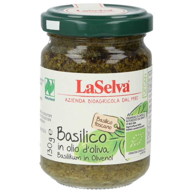 BASILICO OLIO D'OLIVA BIO 130GR