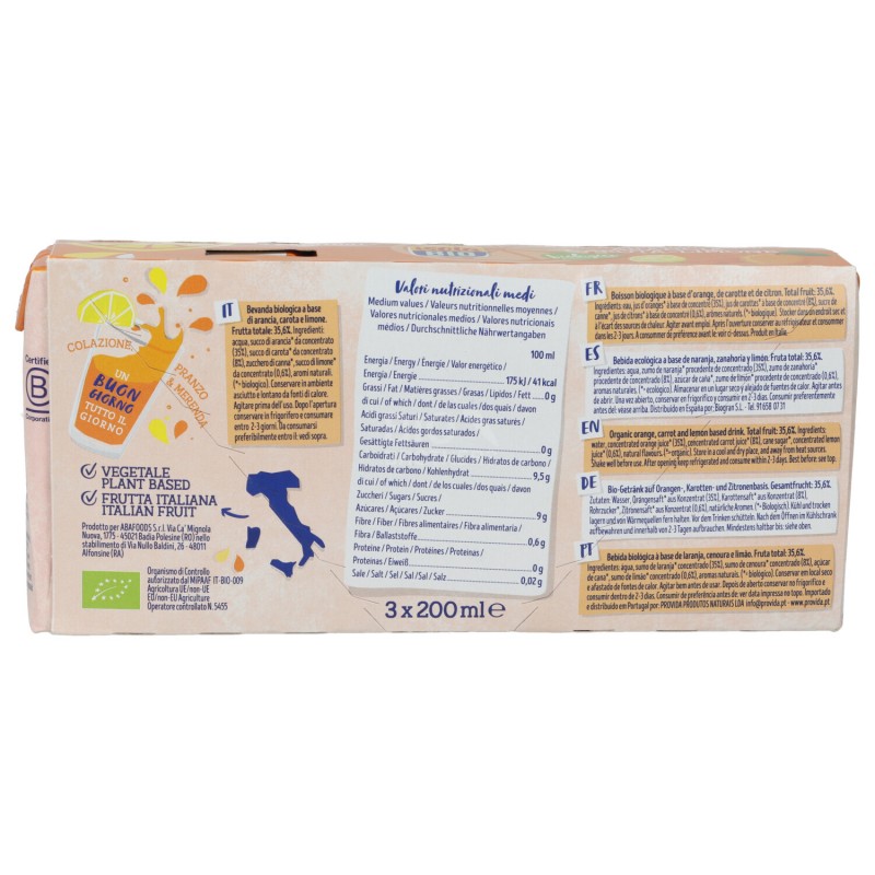 BEV. ARANC.CAR.LIMONE 3X200ML ISOLABIO