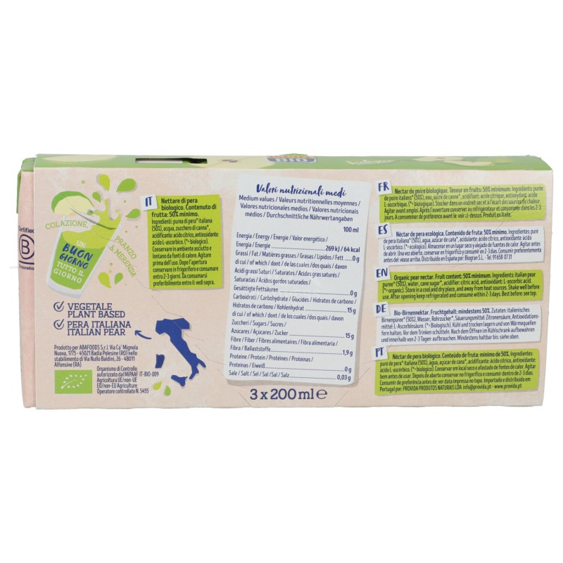 NETTARE DI PERA 3X200ML ISOLABIO