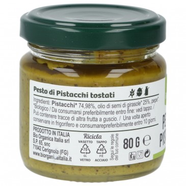PESTO PISTACCHI 80GR BIORGANICA PESTO PISTACCHI 80GR BIORGANICA