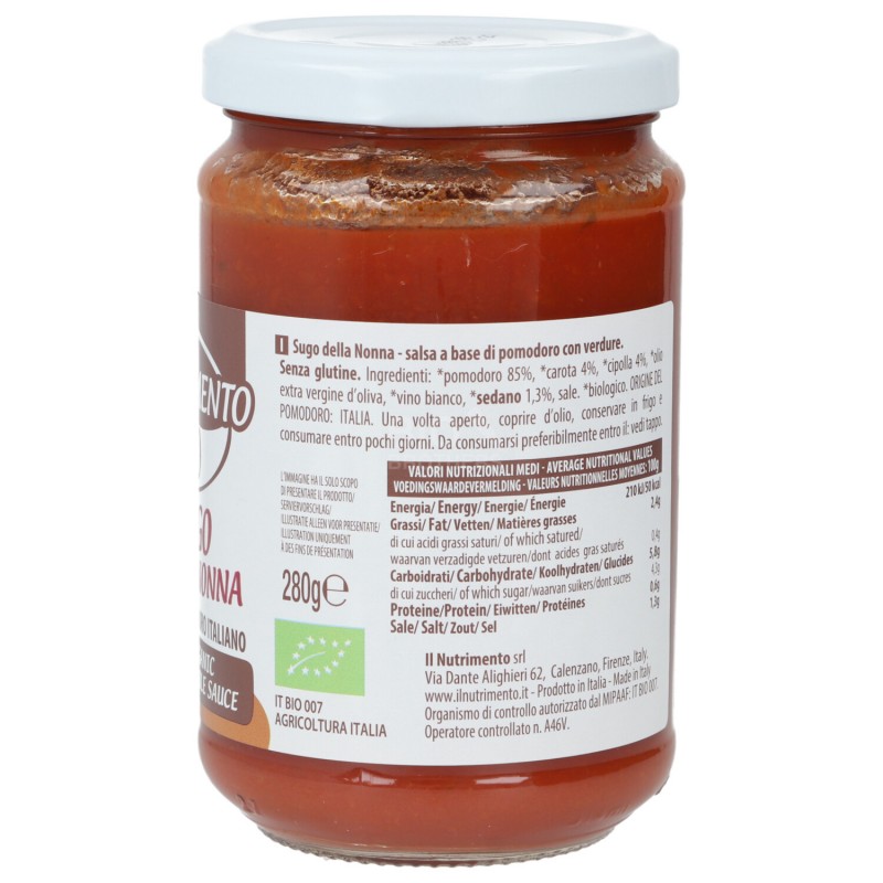 SUGO NONNA 280G NUTRIMENTO