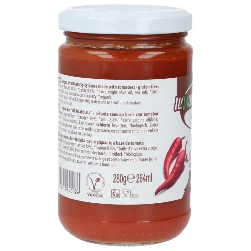 SUGO ARRABBIATA 280G NUTRIMENTO