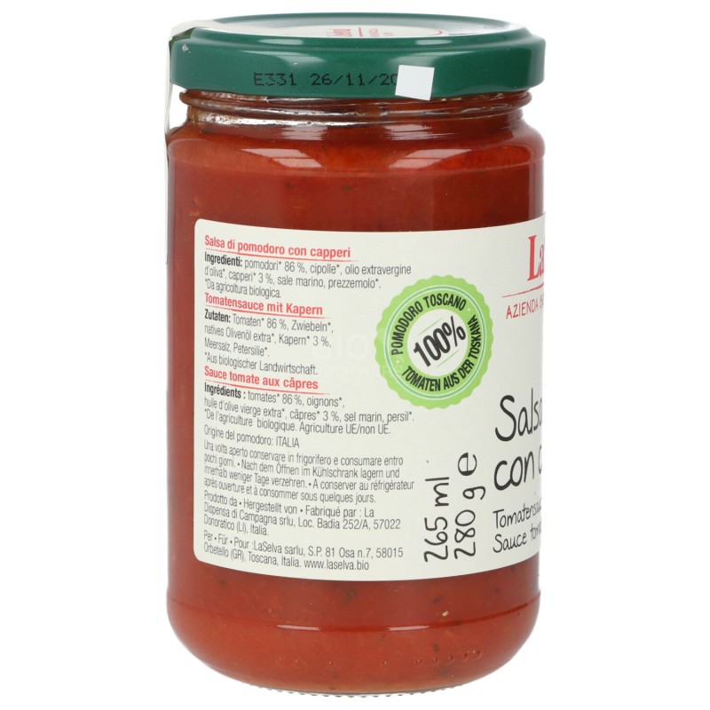 SALSA CON CAPPERI 280G LASELVA
