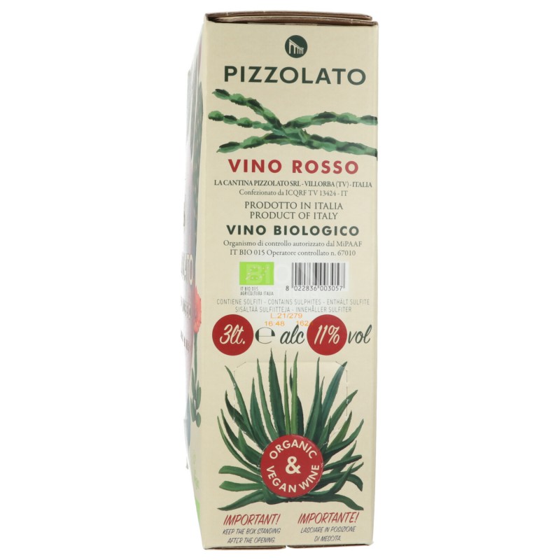 VINO ROSSO BAG 3L PIZZOLATO