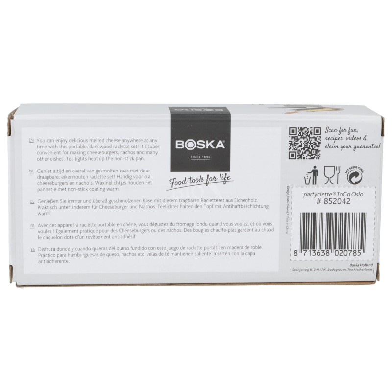 RACLETTE PARTY TO-GO PER 2 SET LEGN.QUERCIA