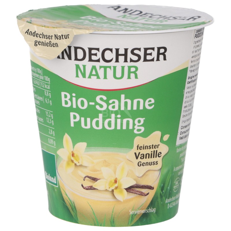 Budino alla Vaniglia con panna Biologico