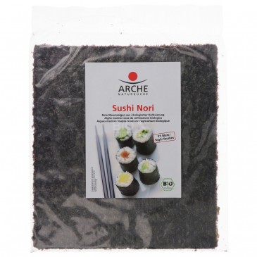 Shushi Alga Nori in Fogli certificata Biologica 11pz tostata vegan 25g Arche