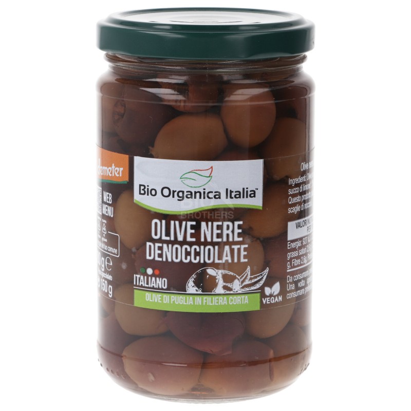 Olive nere denocciolate in salamoia