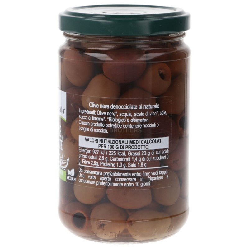 Olive nere denocciolate in salamoia