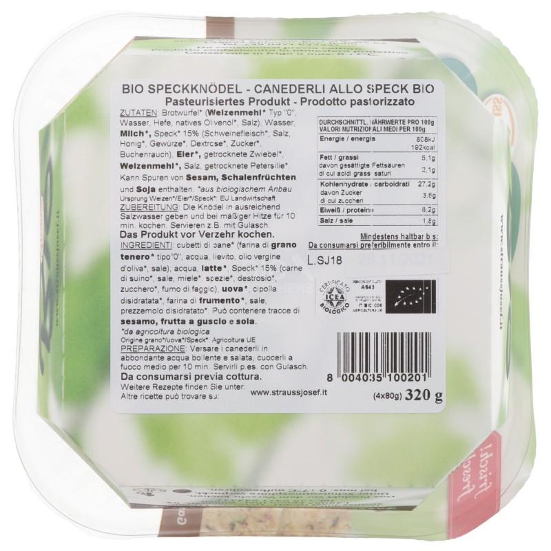 CANEDERLI SPECK 320G STRAUSS