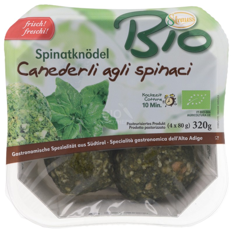 CANEDERLI SPINACI 320G STRAUSS