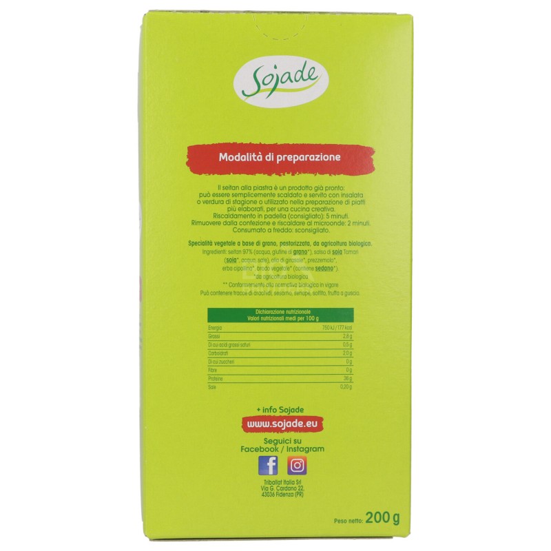 SEITAN PIASTRA 200GR SOJADE