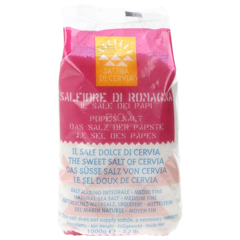 Salfiore di Romagna Medio Fine sale Integale dolce di Cervia il sale dei Papi