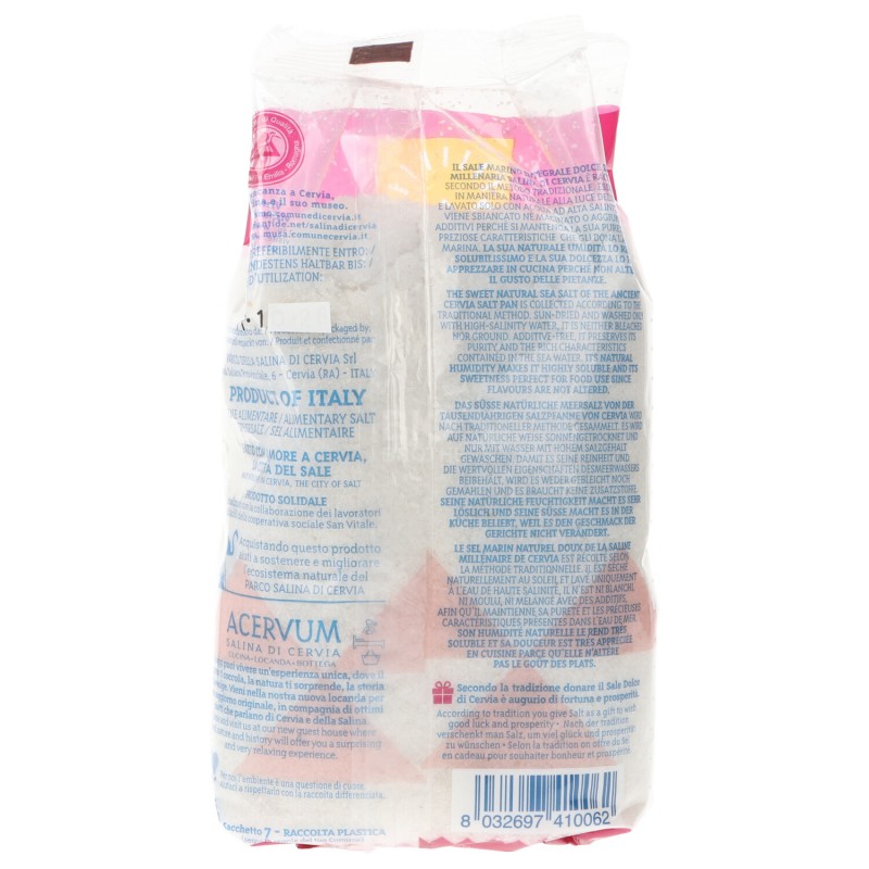 Salfiore di Romagna Medio Fine sale Integale dolce di Cervia il sale dei Papi