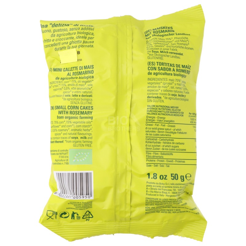 BIO MAIS CHIPS ROSM. 50GR BIO BREAK
