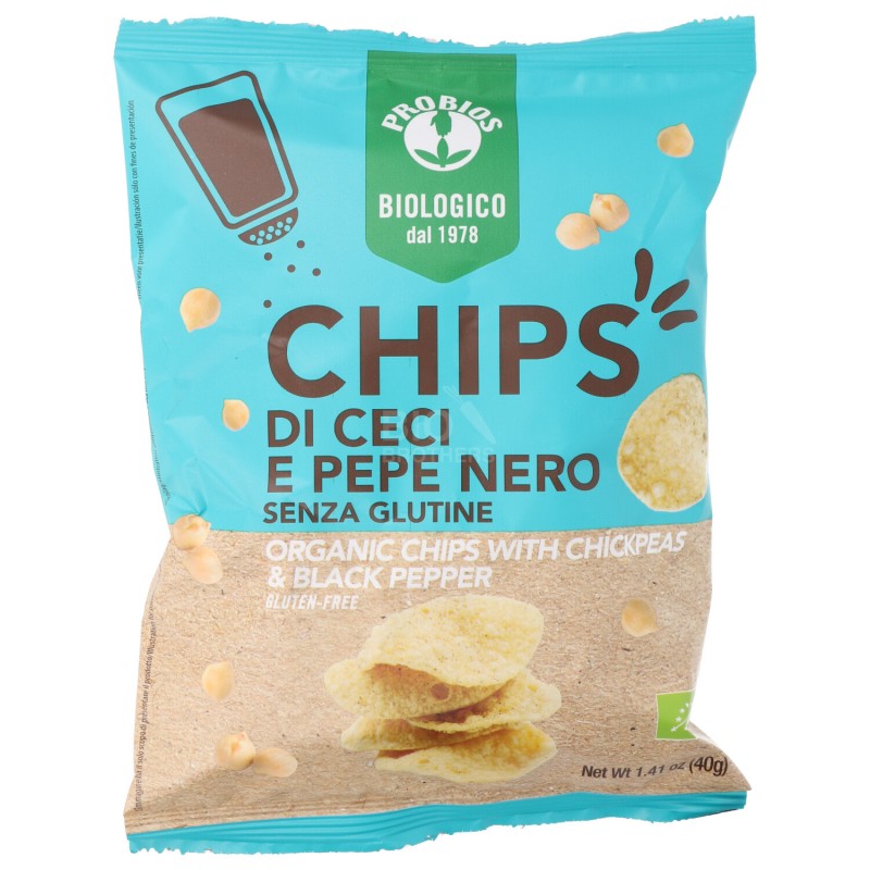 CHIPS CECI E PEPE 40GR S/GLUT.