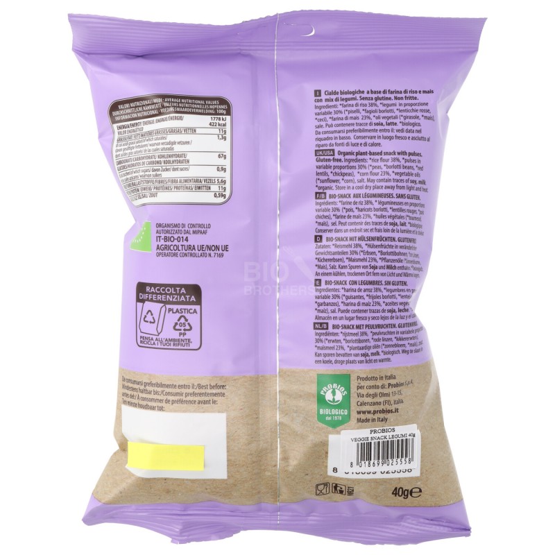VEGGY SNACK LEGUMI 40GR PROBIOS