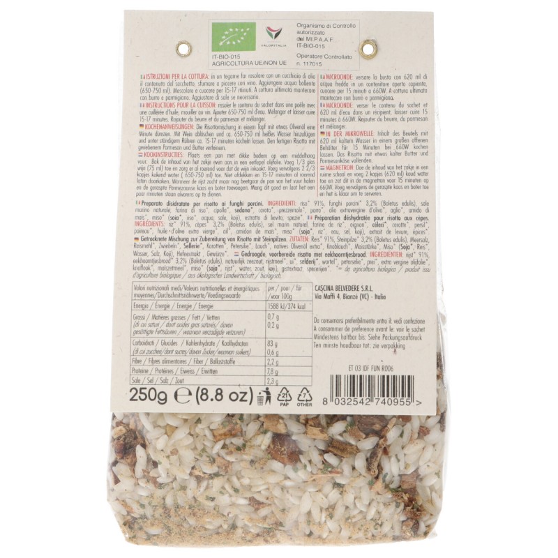 RISOTTO FUNGHI PORC. 250GR C.BELV.