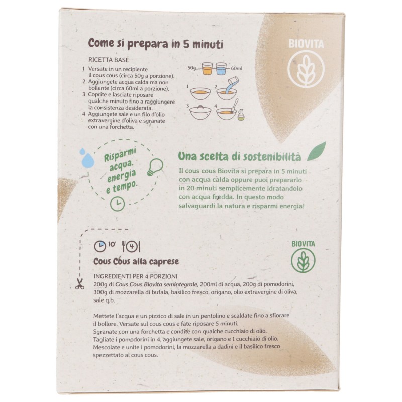 COUS COUS SEMINTEGRALE 500GR 