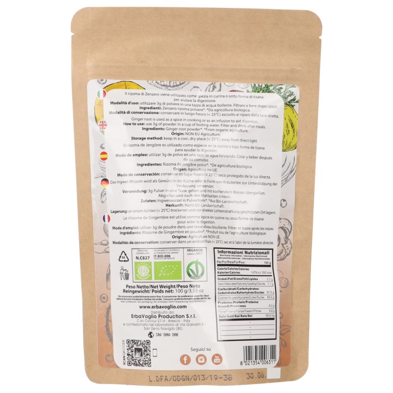 ZENZERO POLVERE 100G ERBAVOGLIO