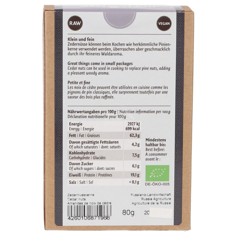 PINOLI CEDRO SIBERIANO 80GR FLORES