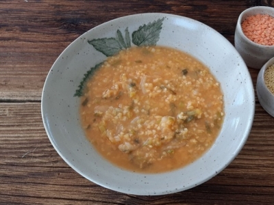 Zuppa di Miglio e Lenticchie Rosse Bio